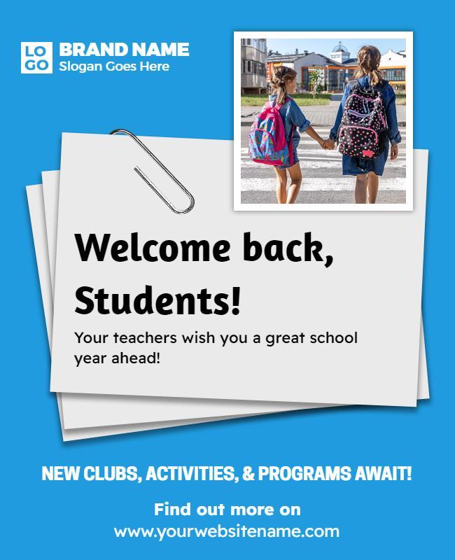 Back to School Announcement Flyer Template