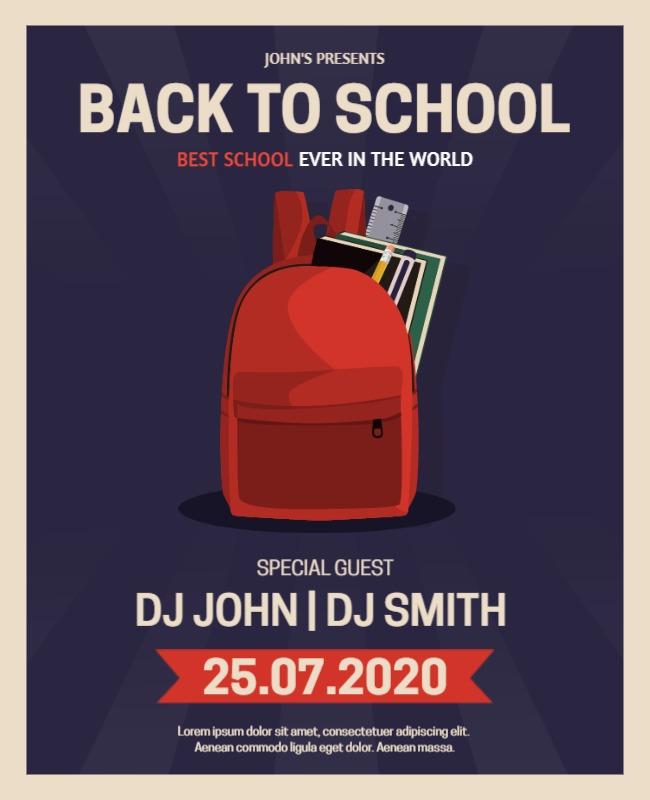 Back to School Celebration Event Flyer Template