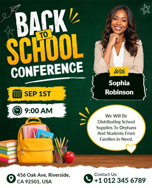 Back to School Conference Flyer Template