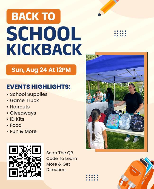 Back to School Event Kickback Flyer Template
