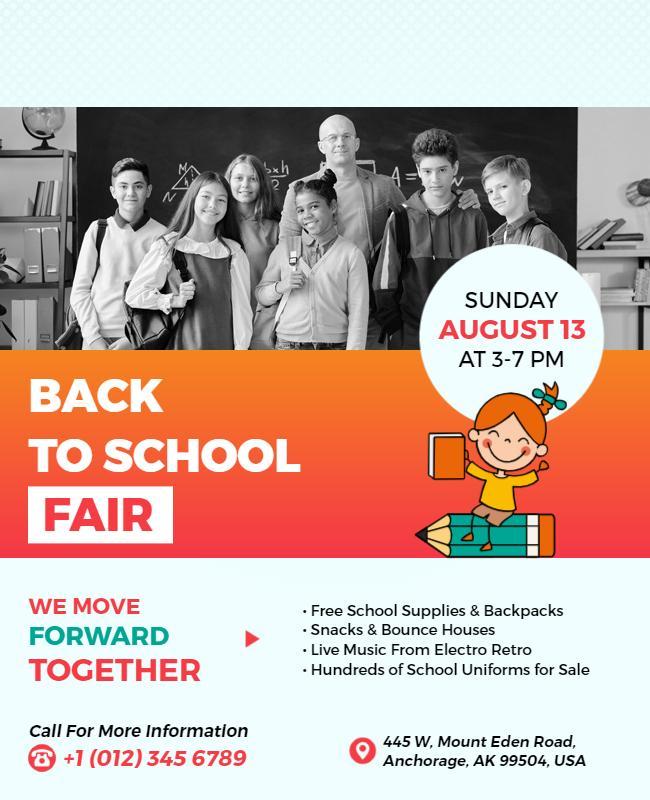 Back to School Fair Event Flyer Template