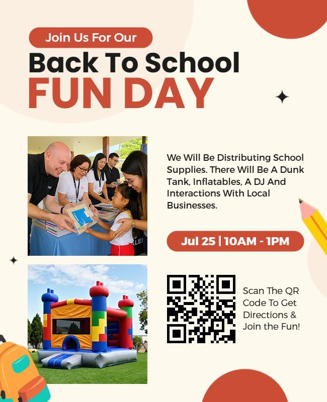 Back to School Fun Day Event Flyer Template