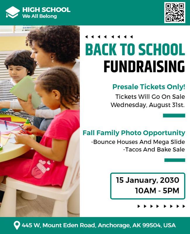 Back to School Fundraising Event Flyer Template