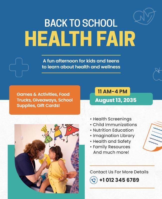 Back to School Health Fair Flyer Template