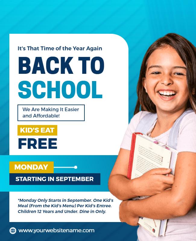 Back to School Kids Promotion Flyer Template