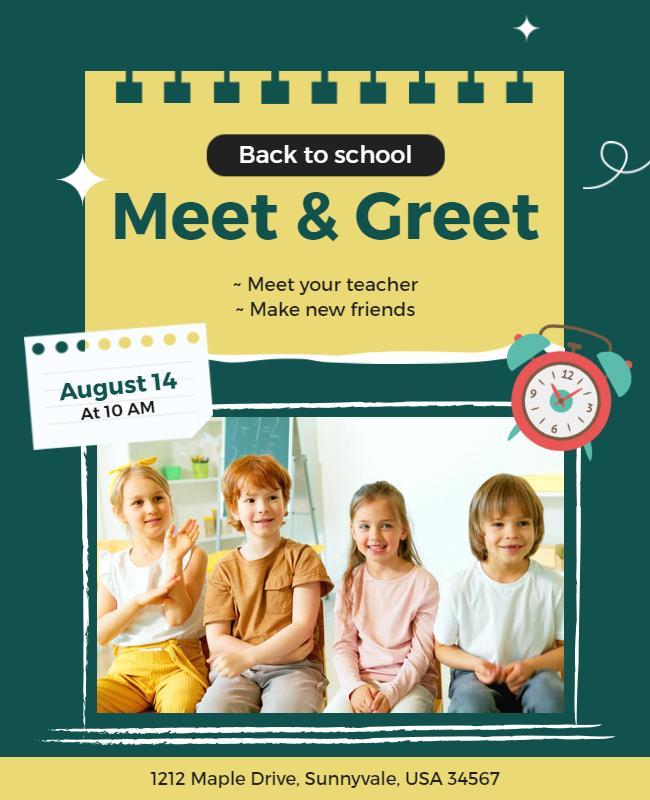 Back to School Meet and Greet Flyer Template