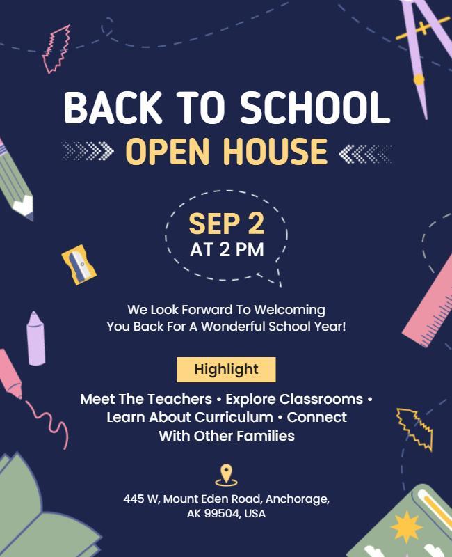 Back to School Open House Flyer Template