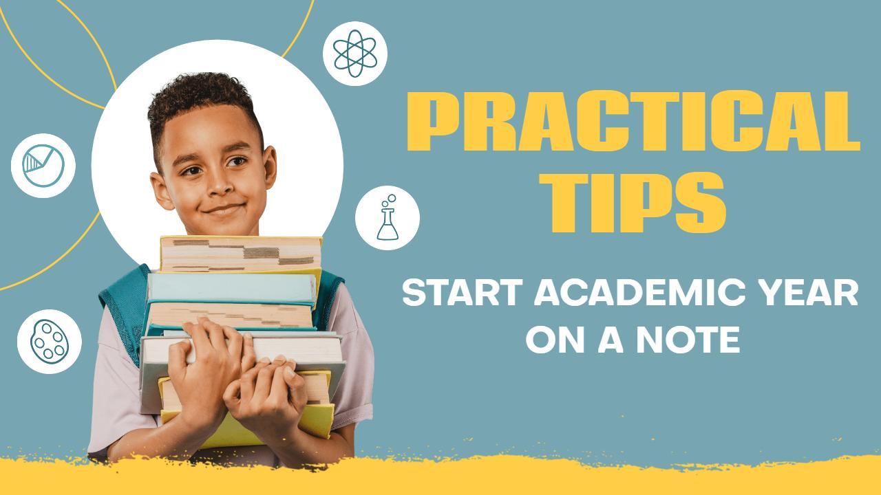 Back to School Practical Tips Guide YouTube Thumbnail Template