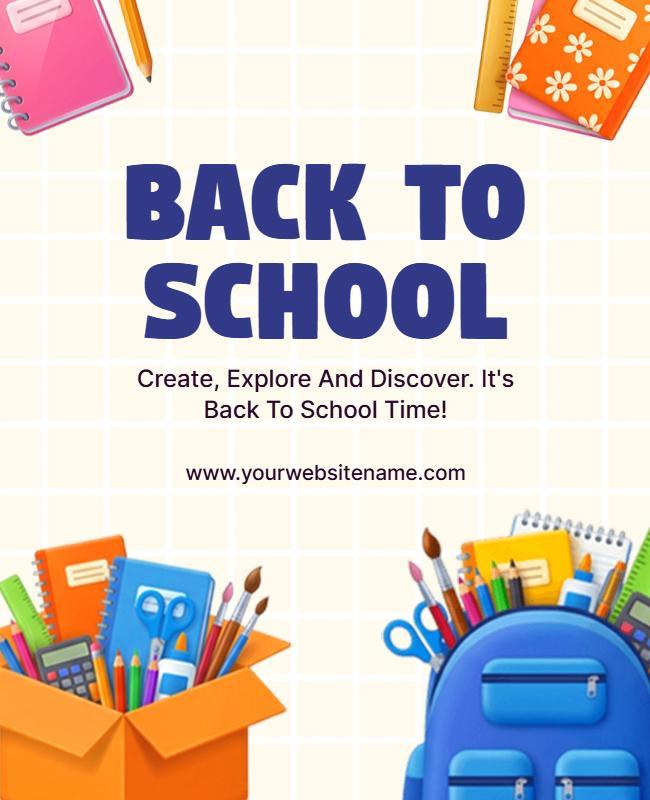 Back to School Promotion Poster Template