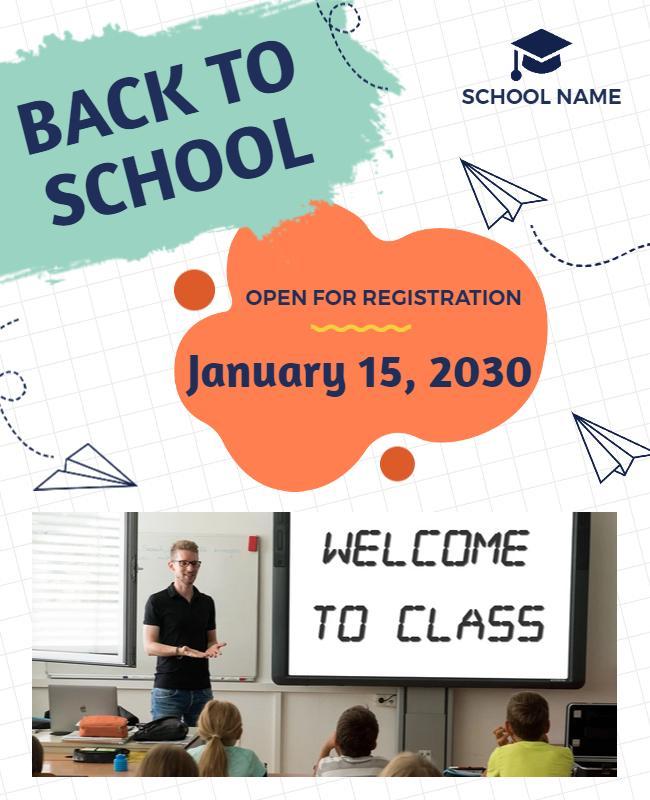 Back to School Registration Flyer Template