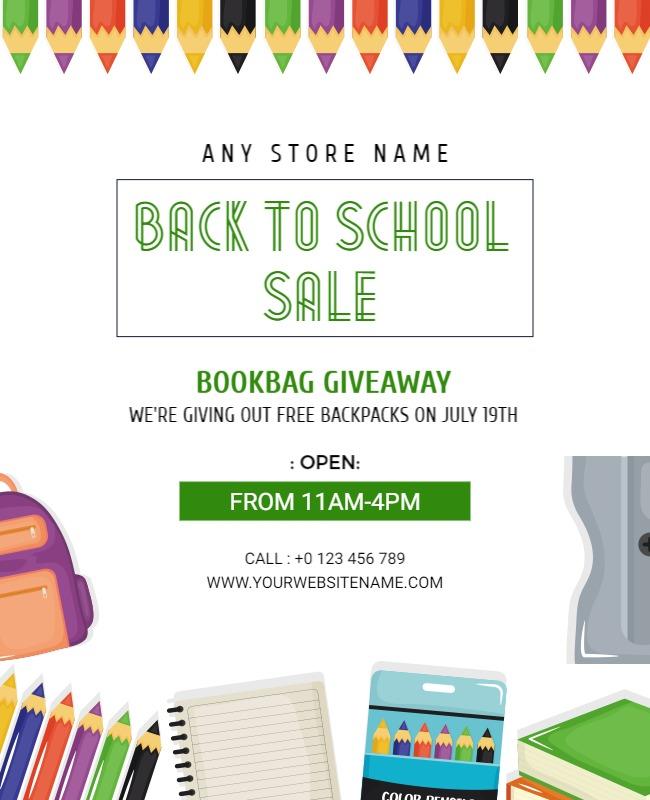 Back to School Sale Event Flyer Template