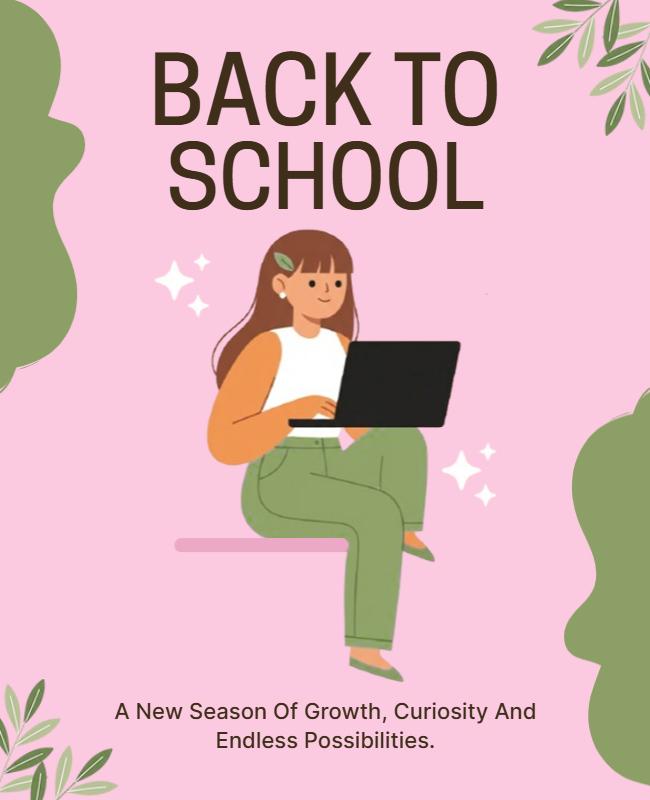 Back to School Student Learning Poster Template