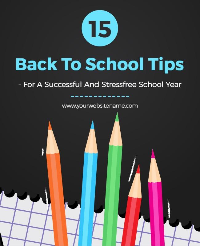 Back to School Tips Educational Flyer Template