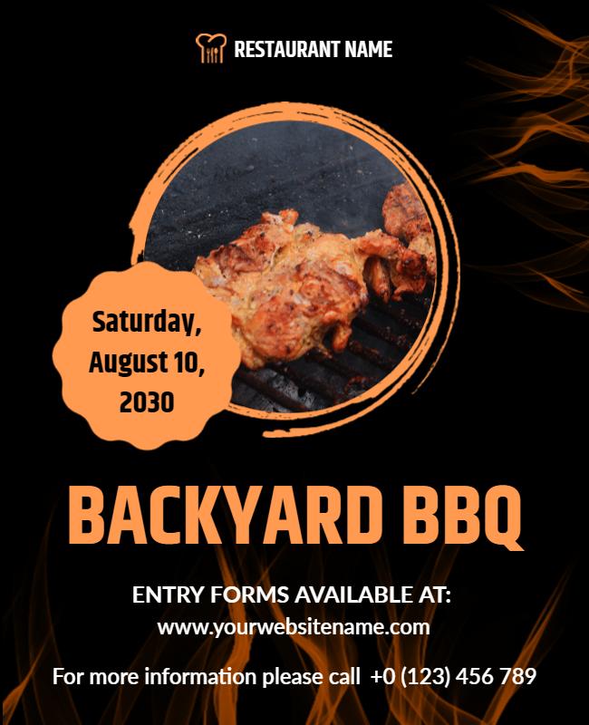 Backyard Bbq Event Flyer Template