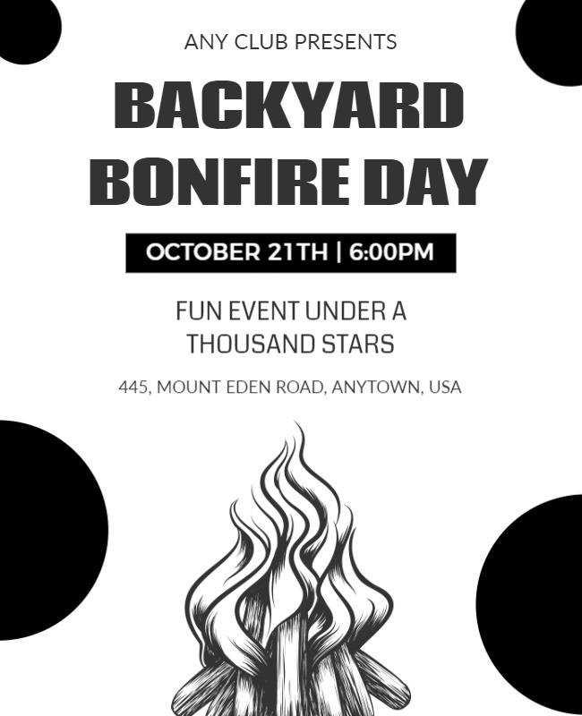 Backyard Bonfire Event Flyer Template