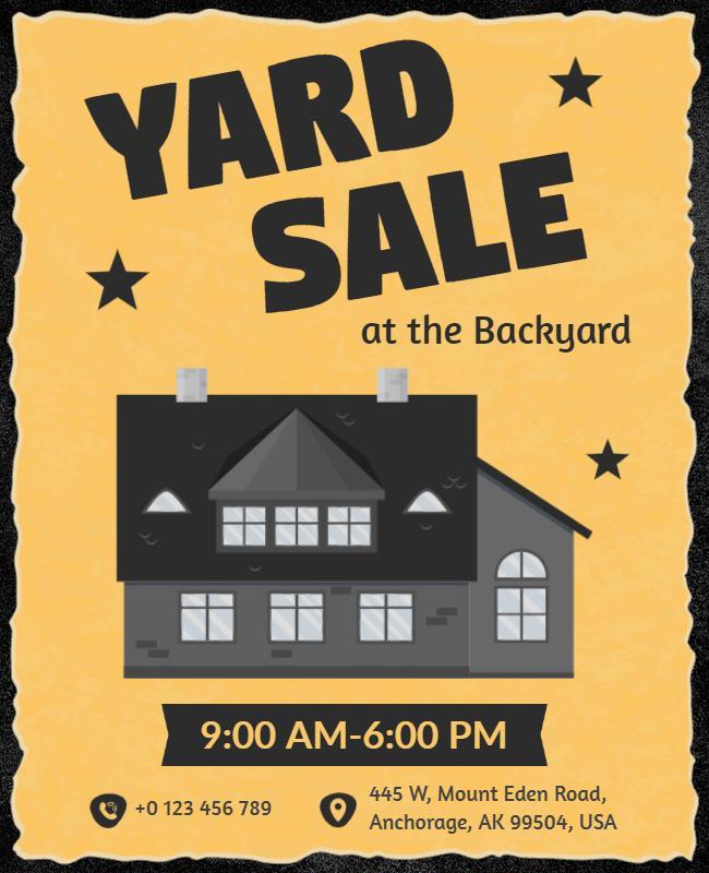 Backyard House Yard Sale Event Flyer Template