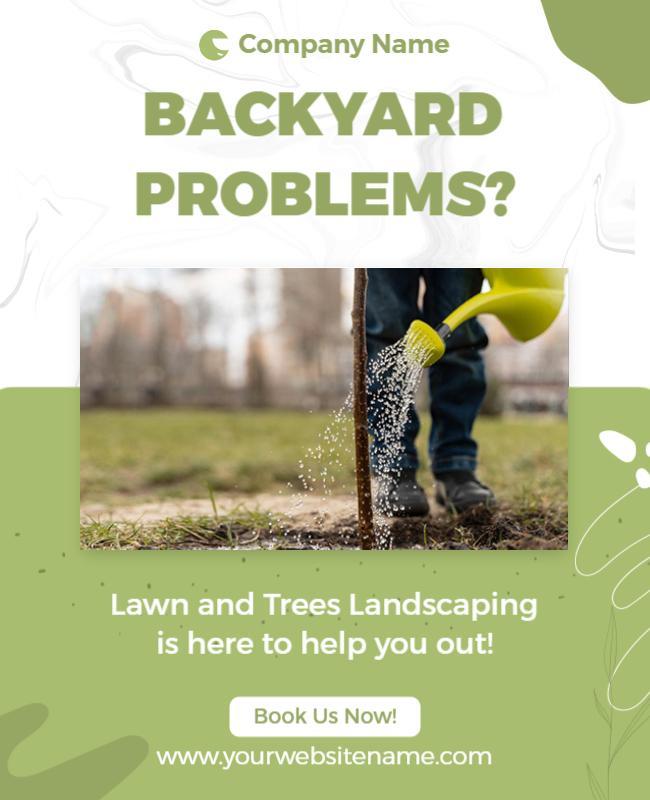 Backyard Landscaping Flyer Template