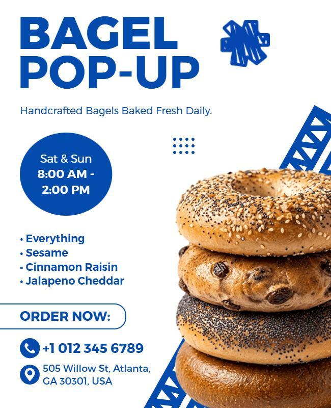 Bagel Pop-up Event Flyer Template
