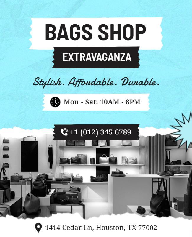 Bags Shop Extravaganza Promotional Flyer Template