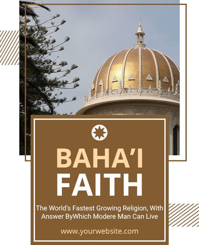 Bahai Faith Educational Seminar Flyer Template