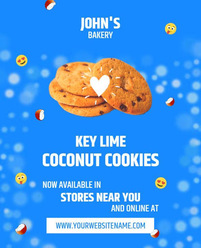 Bakery Coconut Cookies Advertisement Flyer Template