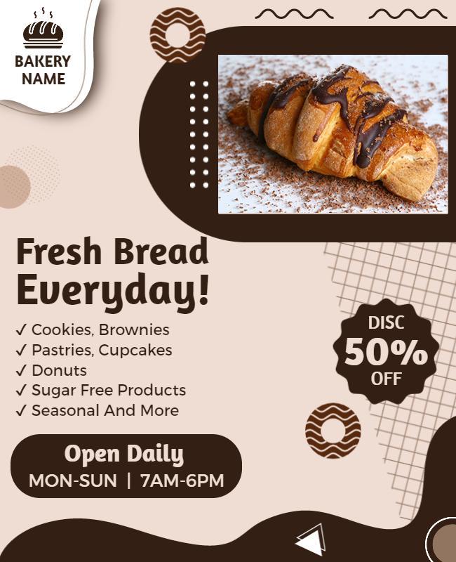 Bakery Daily Specials Promotion Flyer Template