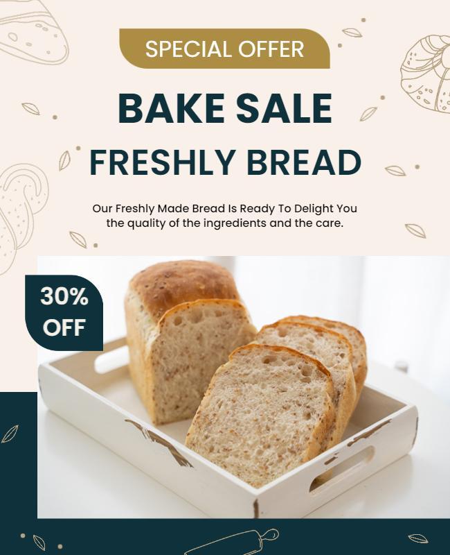 Bakery Fresh Bread Sale Flyer Template