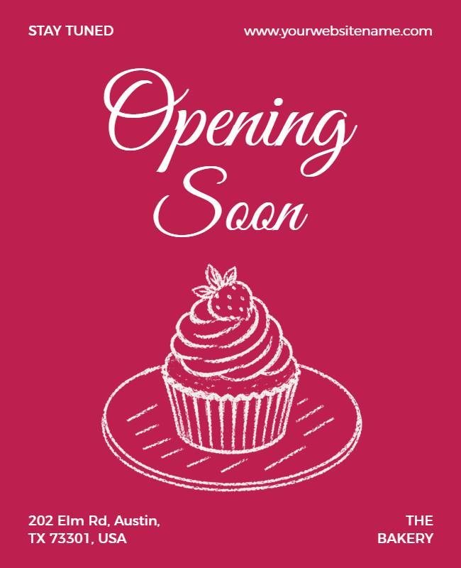 Bakery Opening Announcement Poster Template