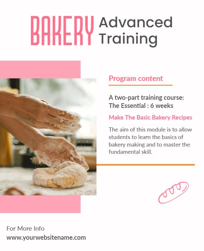 Bakery Skills Development Training Flyer Template