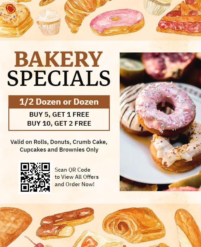 Bakery Specials Promotional Flyer Template