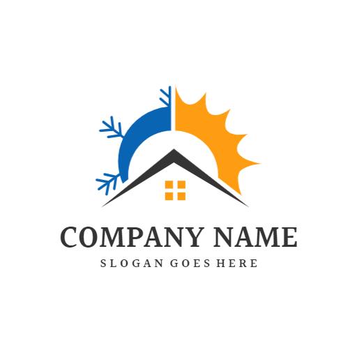 Balancing Cold and Heat with Professional Insulation Logo Template