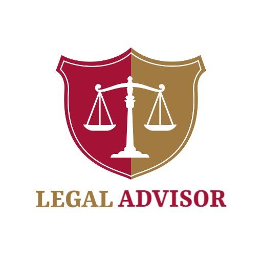 Balancing Justice with Elegant Red and Gold Law Firm Logo Template