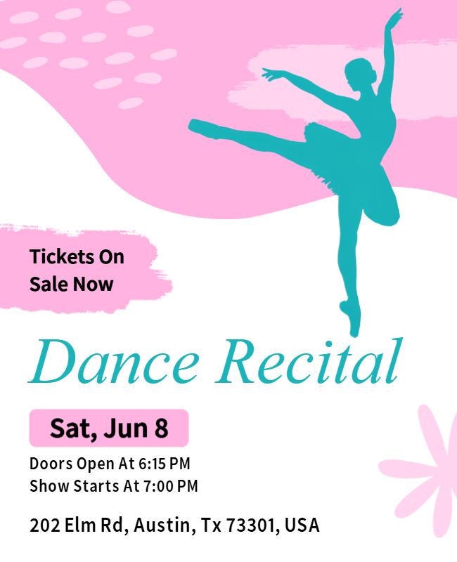 Ballet Dance Recital Event Flyer Template