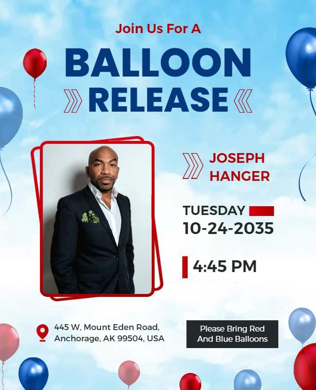 Balloon Release Invitation Event Flyer Template