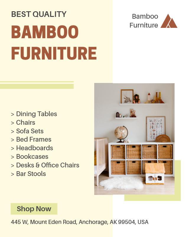 Bamboo Furniture Sale Promotional Flyer Template