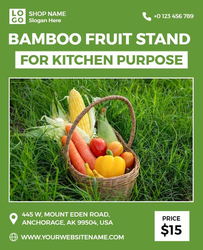 Bamboo Kitchen Fruit Stand Promotion Flyer Template