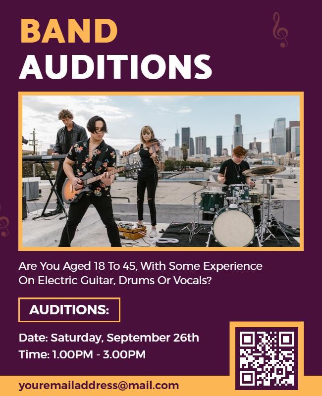 Band Auditions Event Flyer Template