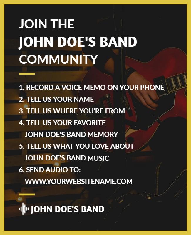 Band Community Engagement Flyer Template