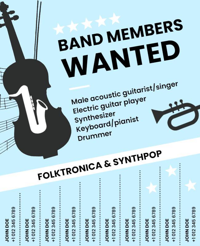 Band Members Recruitment Flyer Template