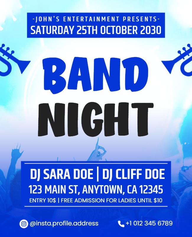 Band Night Live Music Event Flyer Template