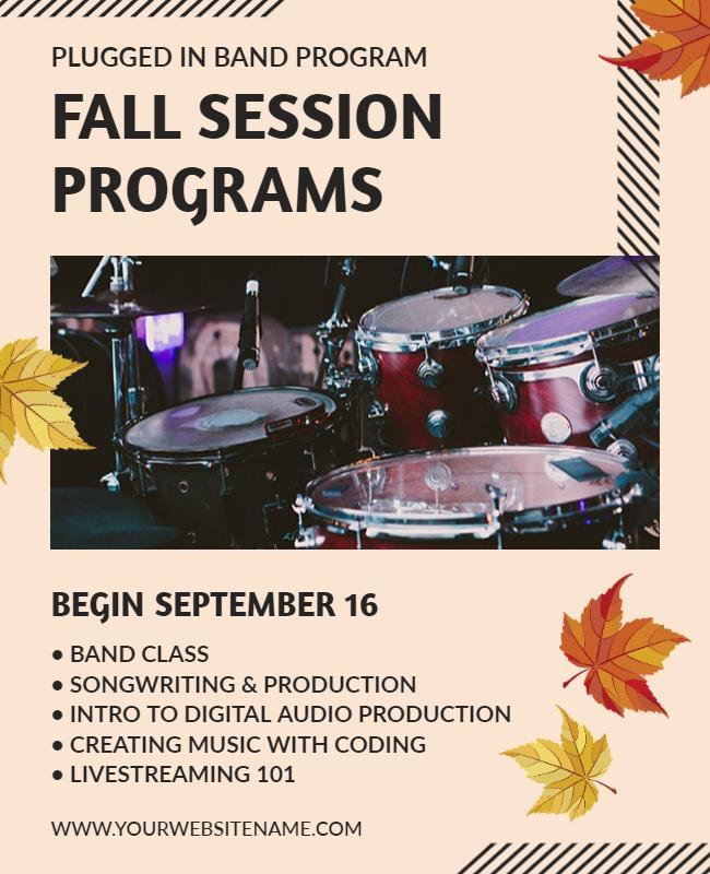 Band Program Fall Session Promotional Flyer Template