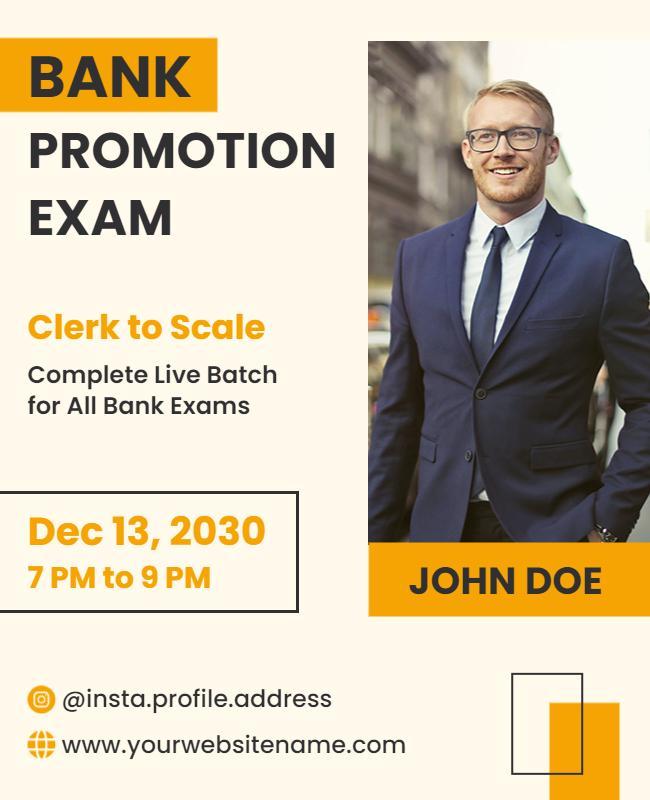 Bank Promotion Exam Preparation Flyer Template