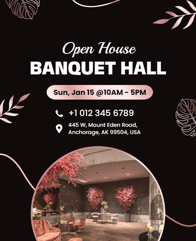 Banquet Hall Open House Event Flyer Template