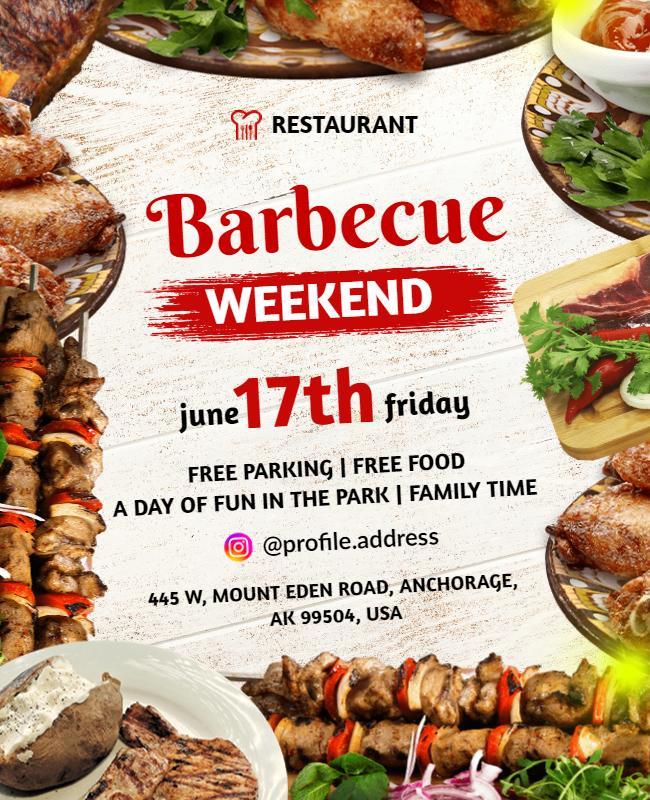 Barbecue Weekend Family Event Flyer Template