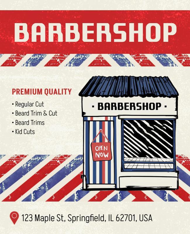 Barbershop Services Flyer Template