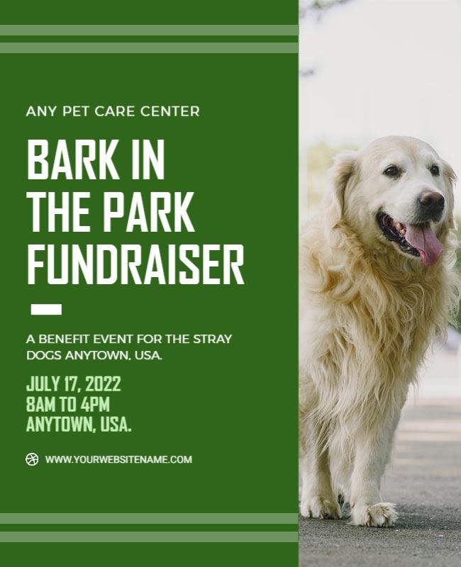 Bark in the Park Fundraiser Flyer Template