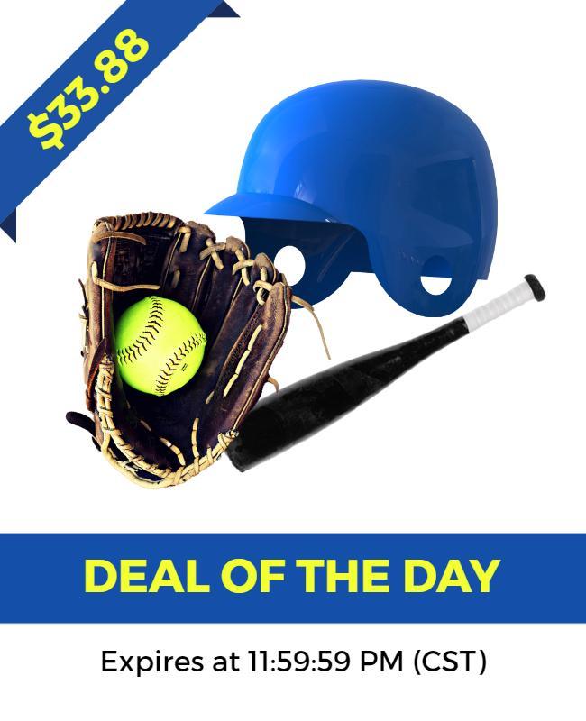 Baseball Equipment Deal Promotion Flyer Template