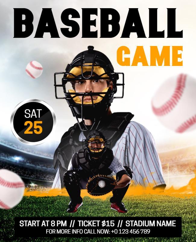 Baseball Game Flyer Template