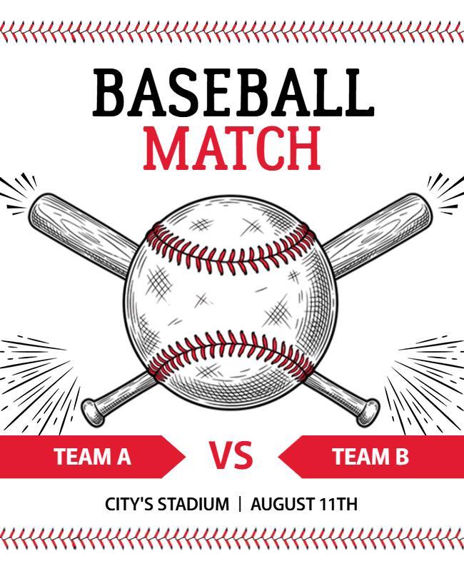 Baseball Match Event Poster Template