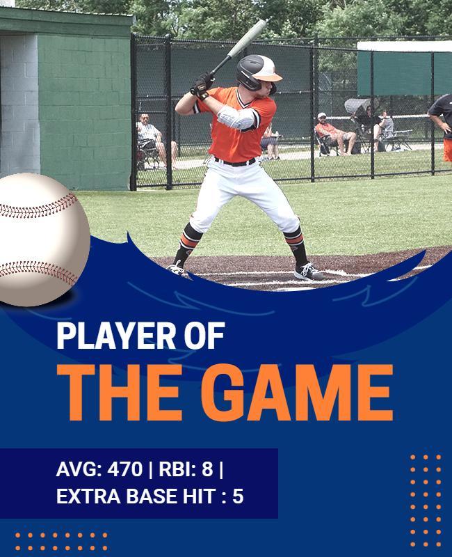 Baseball Player Recognition Flyer Template